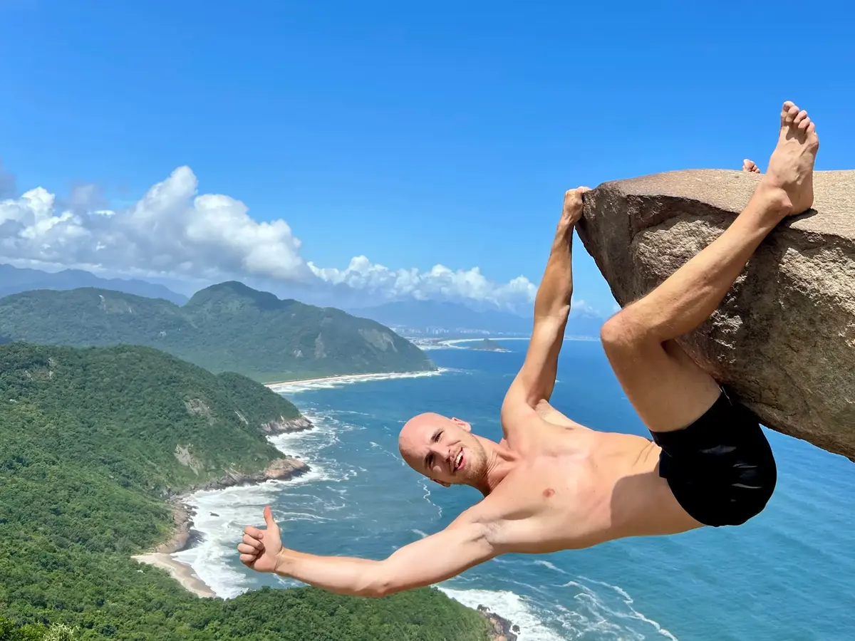 Hanging? Yes. Is something beneath me? Yes.